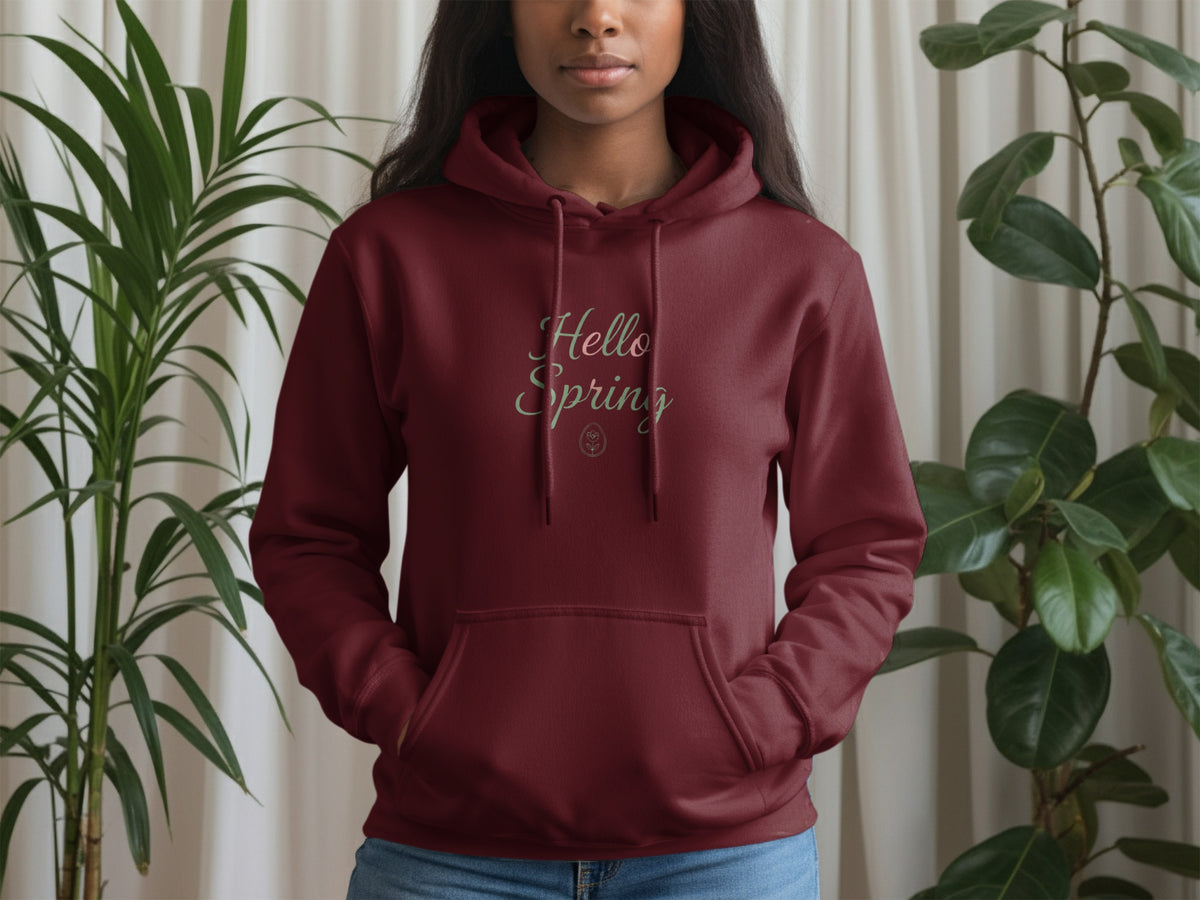 Hello Spring Maroon Women's Hoodieperfect for casual days