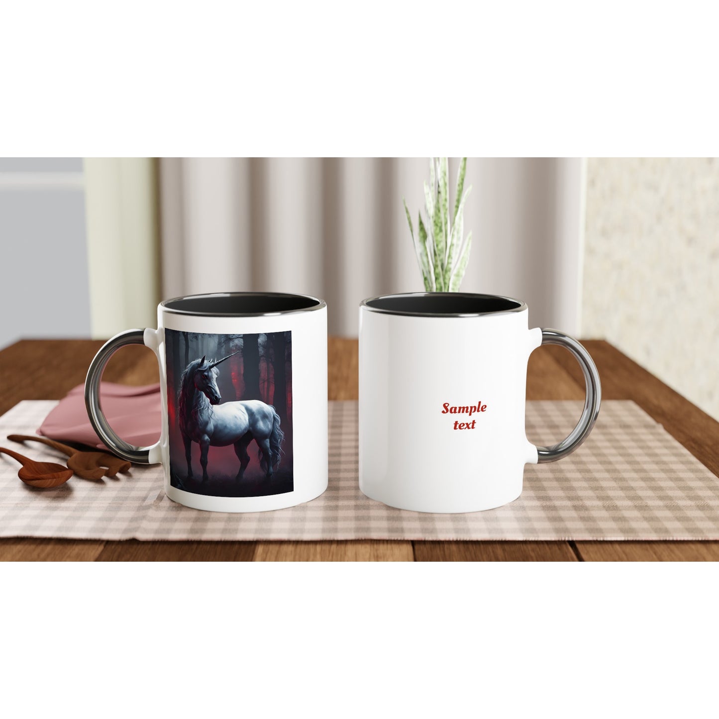 11oz ceramic mug with color inside majestic unicorn personalized