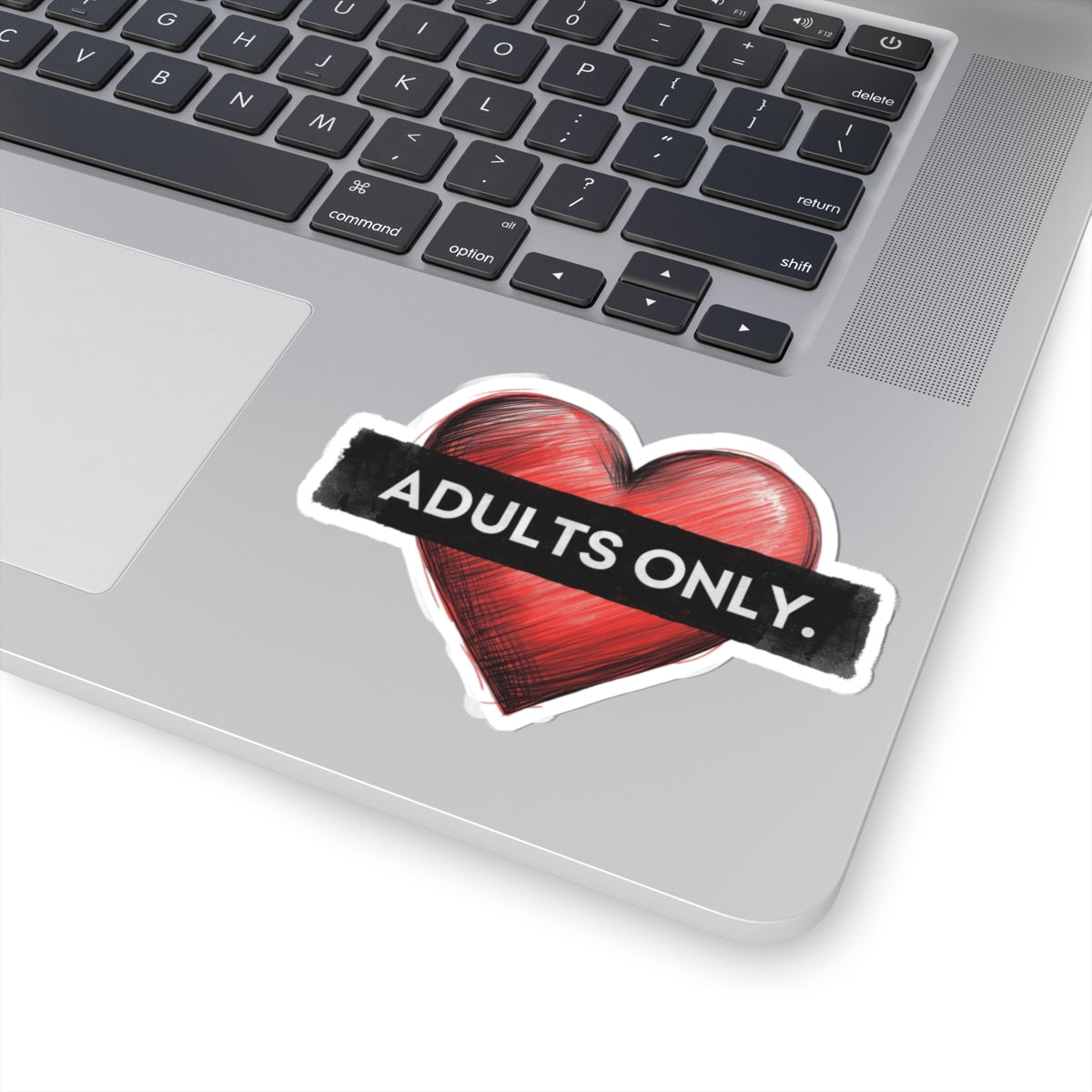 Adults Only Heart Design Sticker for Laptops Tablets