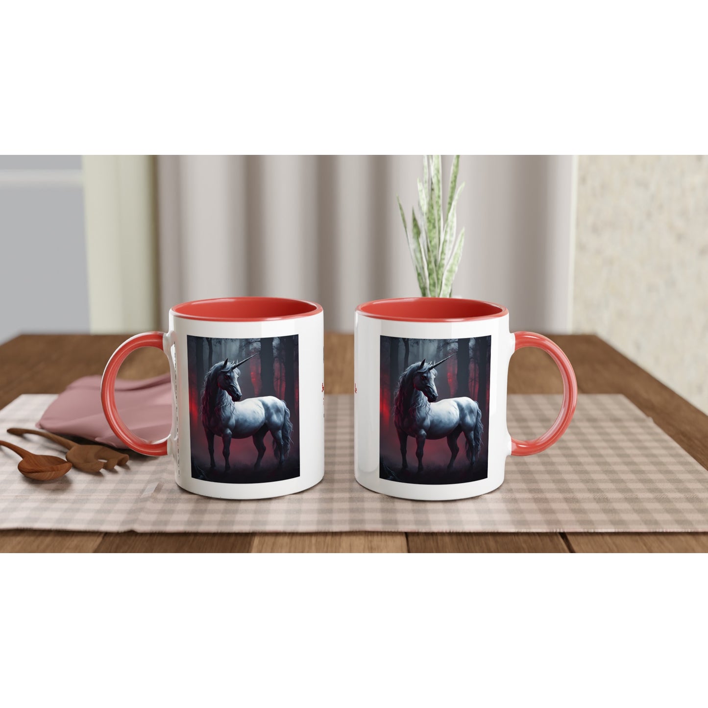 11oz ceramic mug with color inside majestic unicorn personalized