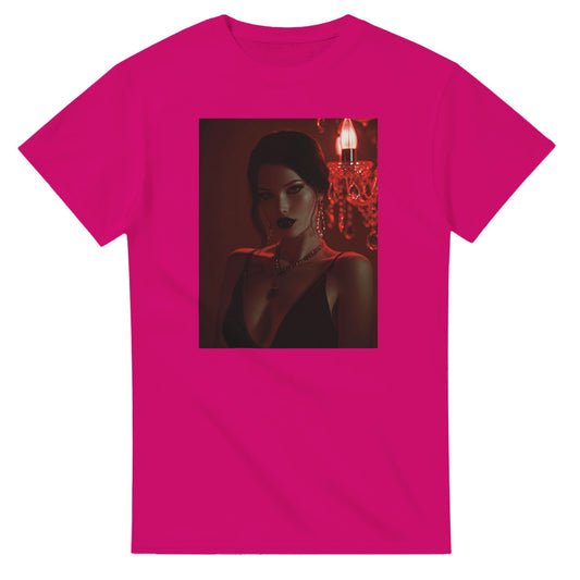 Mystic Red on a Heavyweight T-shirt