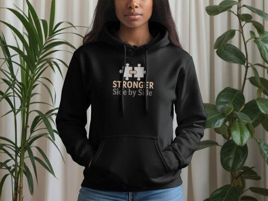 Stronger Side by Side Puzzle Graphic Hoodie Product
