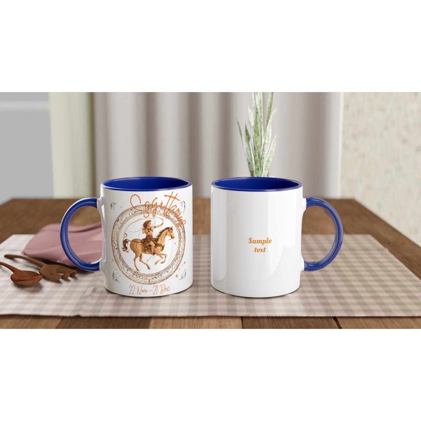 Sagittarius Horseman on an 11oz Ceramic Mug with Color Inside