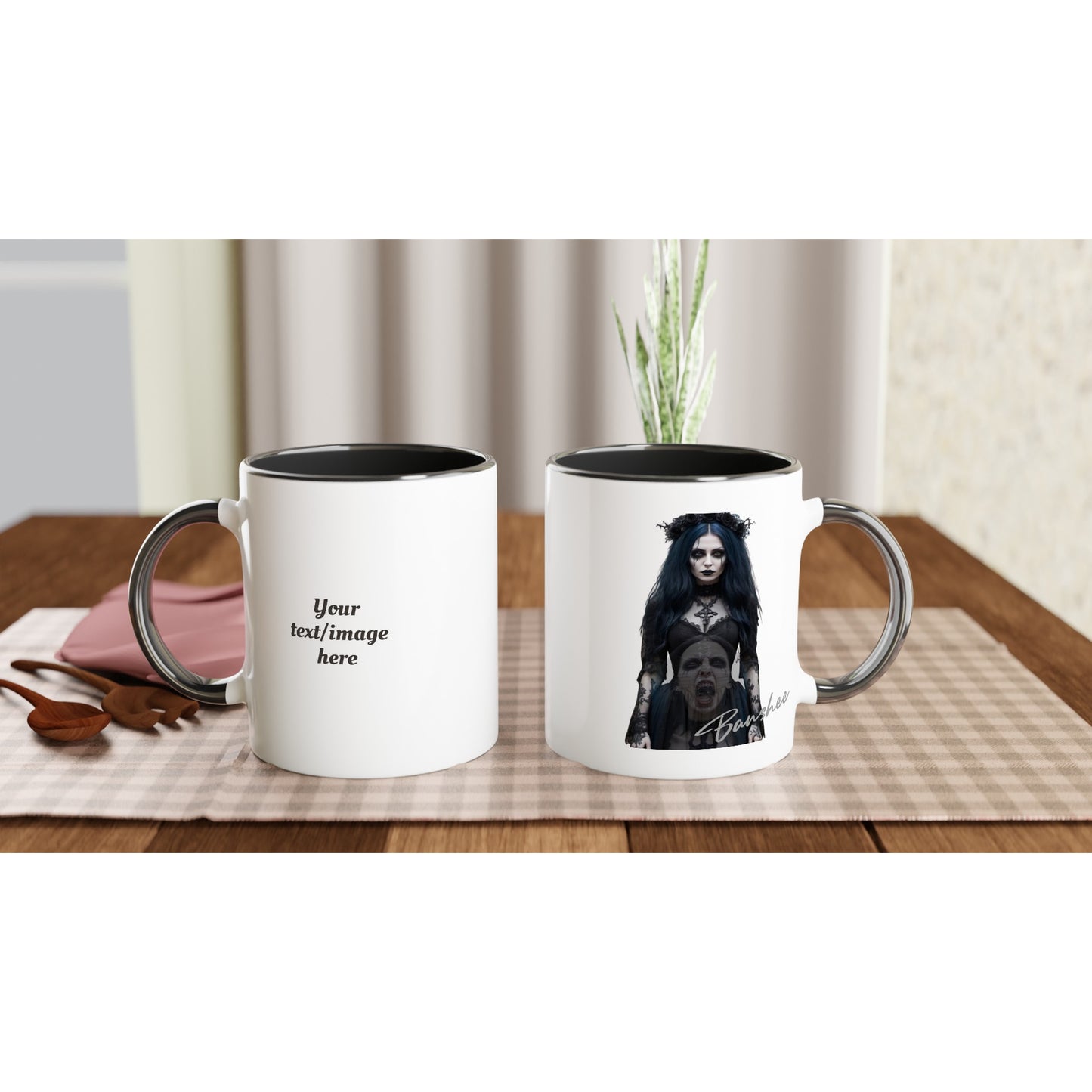 11oz ceramic mug with color inside banshee wail personalized