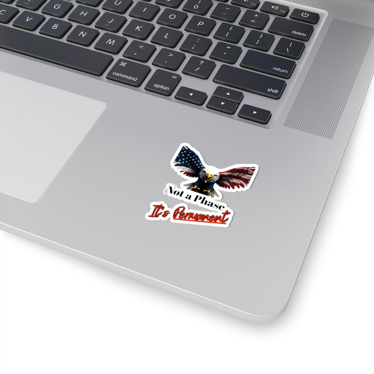 Not A Phase It's Permanent Patriotic Eagle on a Kiss-Cut Stickers