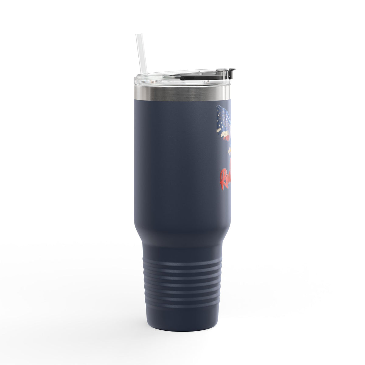Red White & Badass Patriotic Eagle on a 40oz tumbler