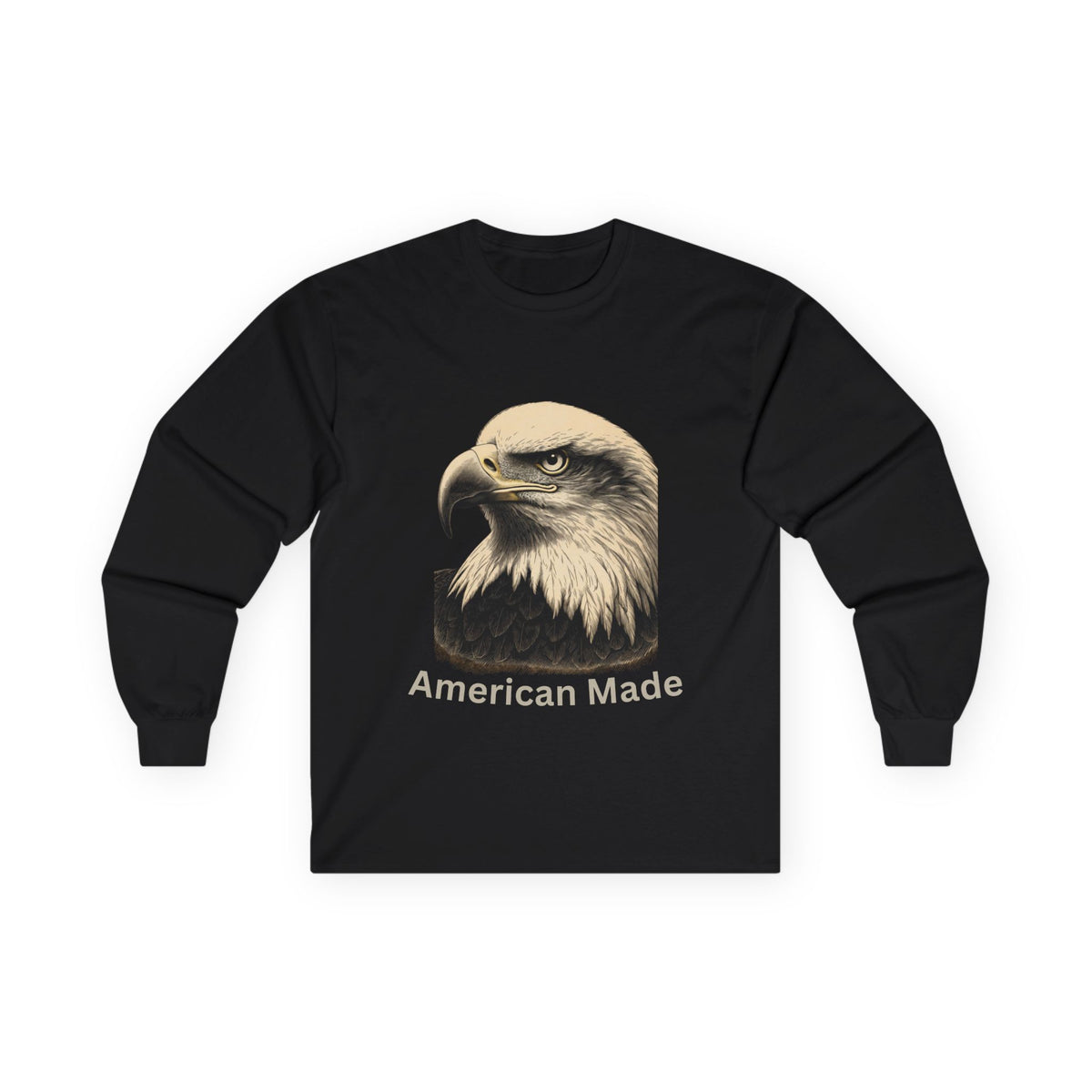 American Made text on a Long-Sleeve Tee