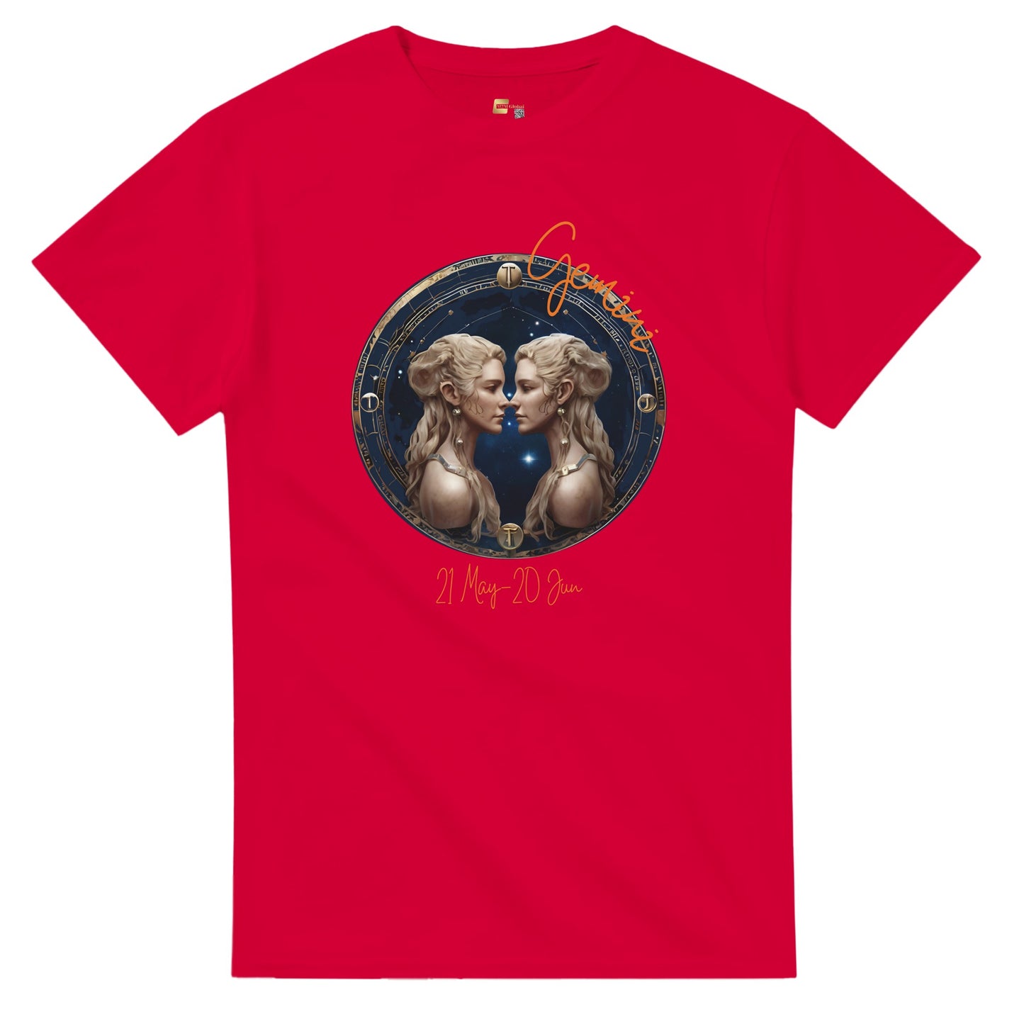 heavyweight crewneck t-shirt Astrology gemini twins personalized
