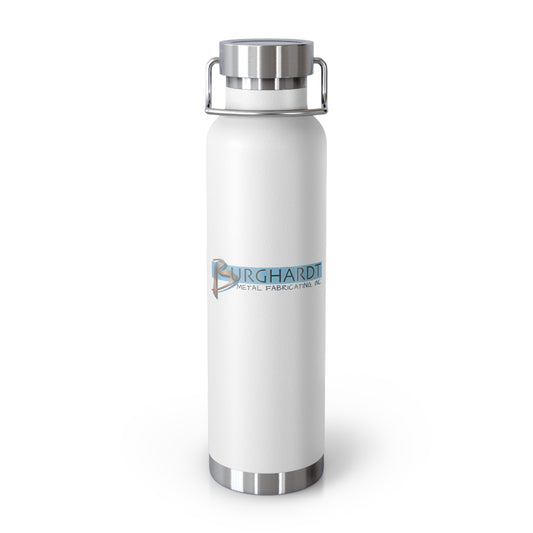 Burghardt Metal Fabricating, Inc., logo on a 22oz Copper Insulated Water Bottle