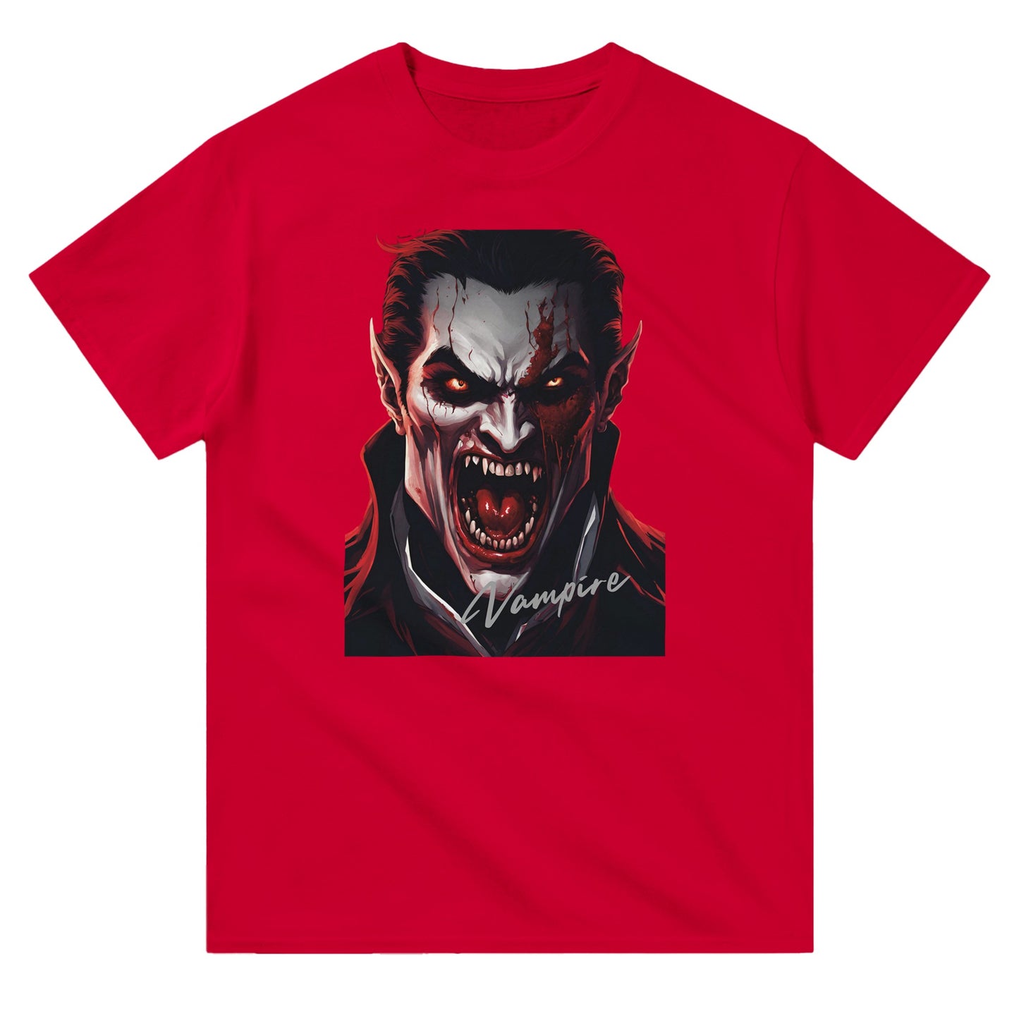 Vampire Full Face on a Heavyweight T-Shirt