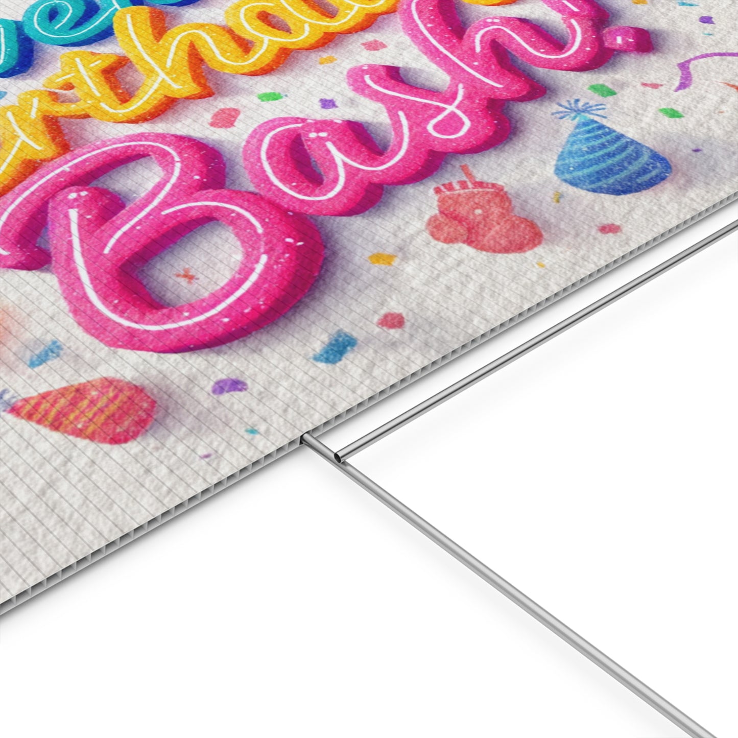 Birthday Party Plastic Yard Sign