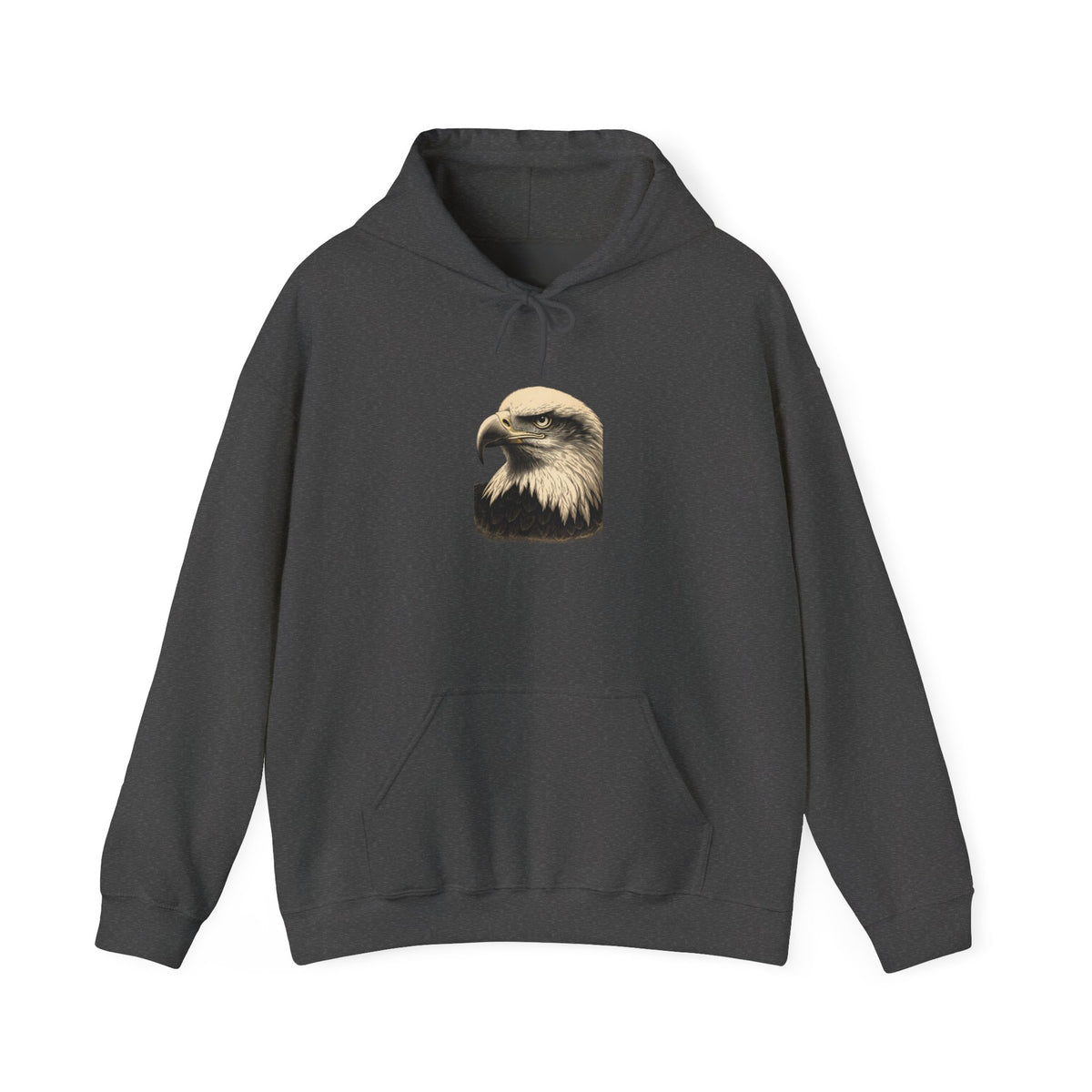 Engraved Eagle Head text on a Pullover Hoodie