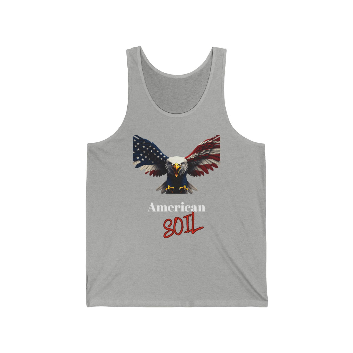American Soil Patriotic Eagle on a Premium Tank Top