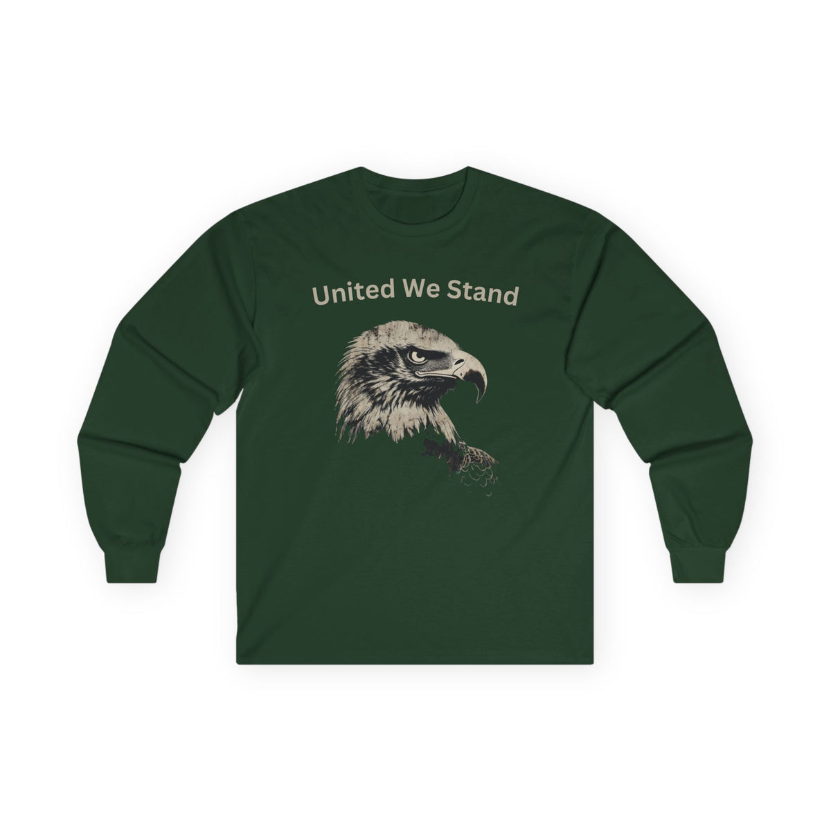 United We Stand text on a Long-Sleeve Tee