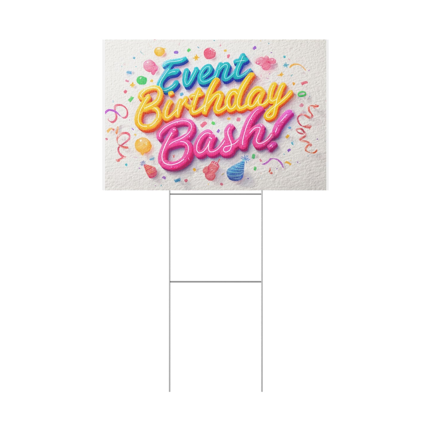 Birthday Party Plastic Yard Sign