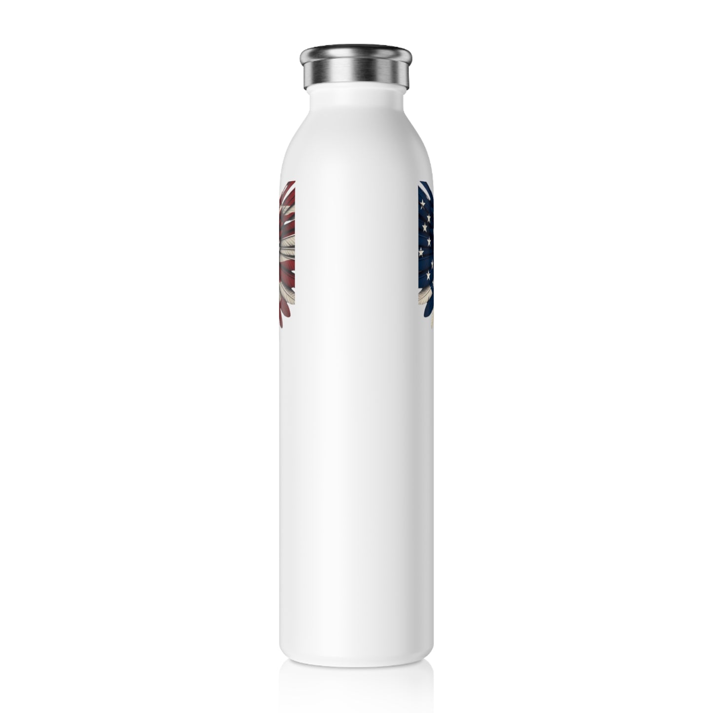 Back The Blue Patriotic Eagle on a 20oz Stainless Steel Water Bottle