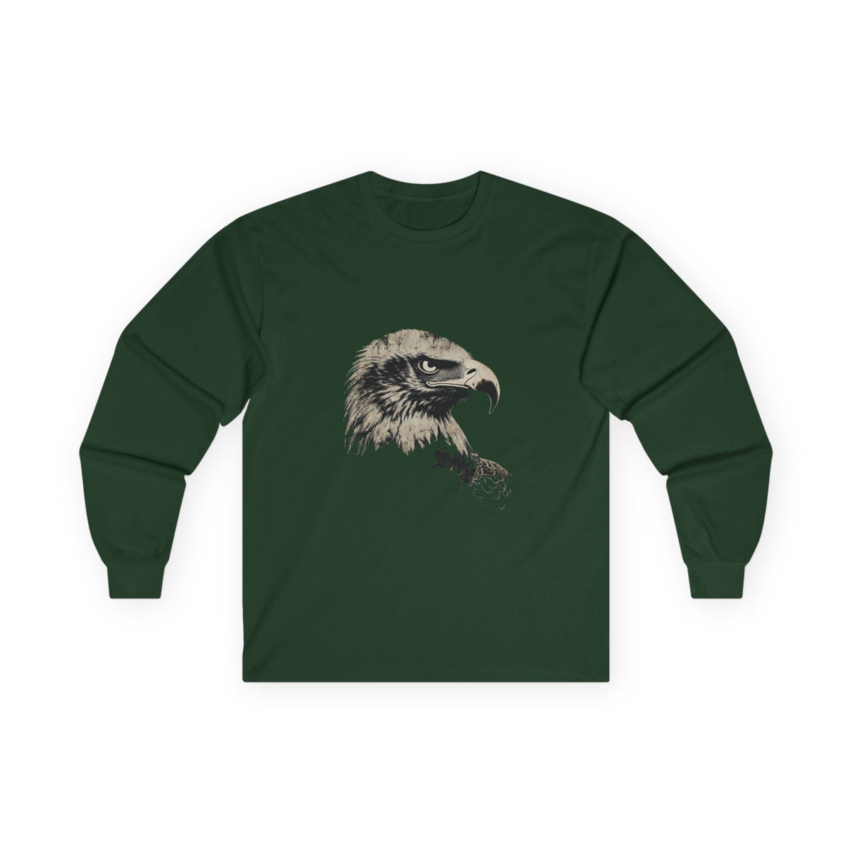 Heritage Eagle Head on a Long-Sleeve Tee