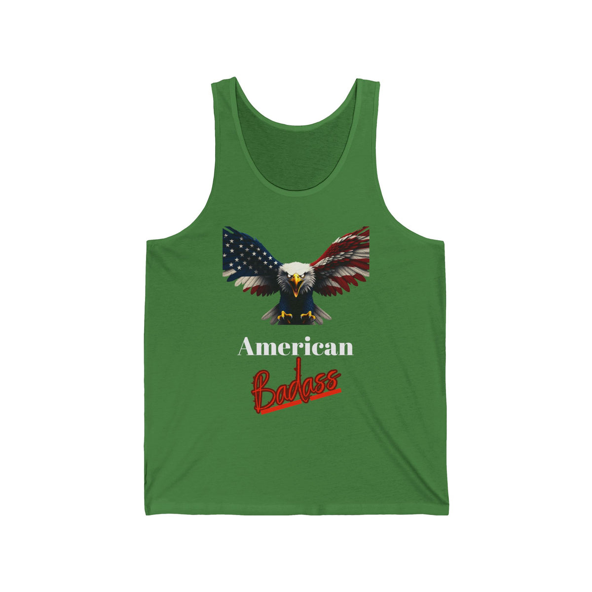 American Badass Patriotic Eagle on a Premium Tank Top