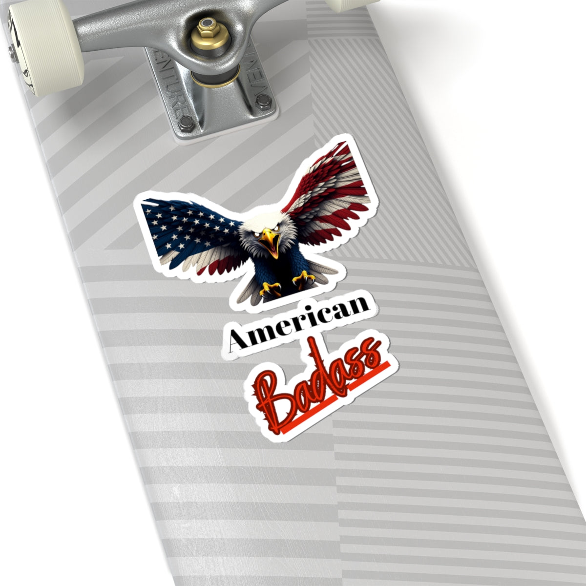 American Badass Patriotic Eagle on a Kiss-Cut Stickers