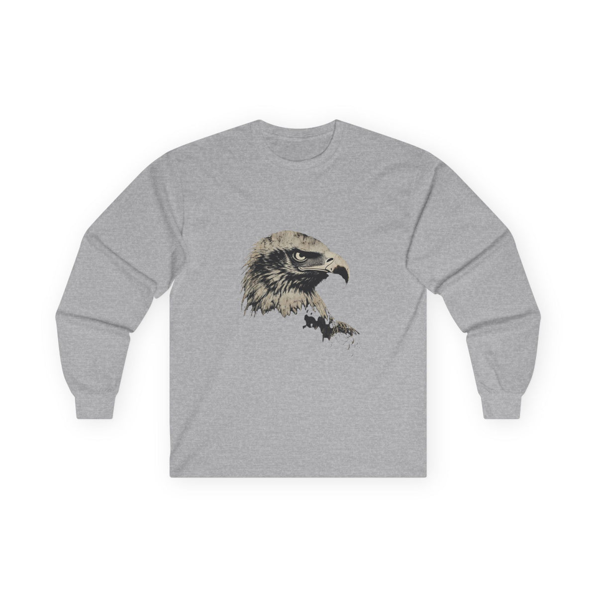 Heritage Eagle Head on a Long-Sleeve Tee