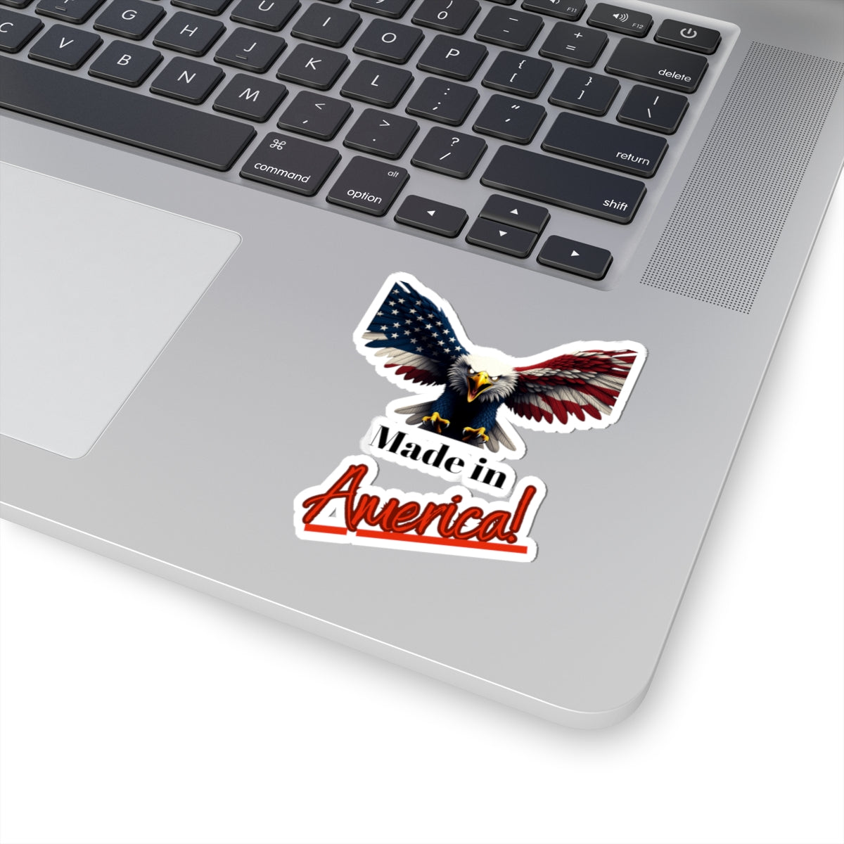 Made In America Patriotic Eagle on a Kiss-Cut Stickers