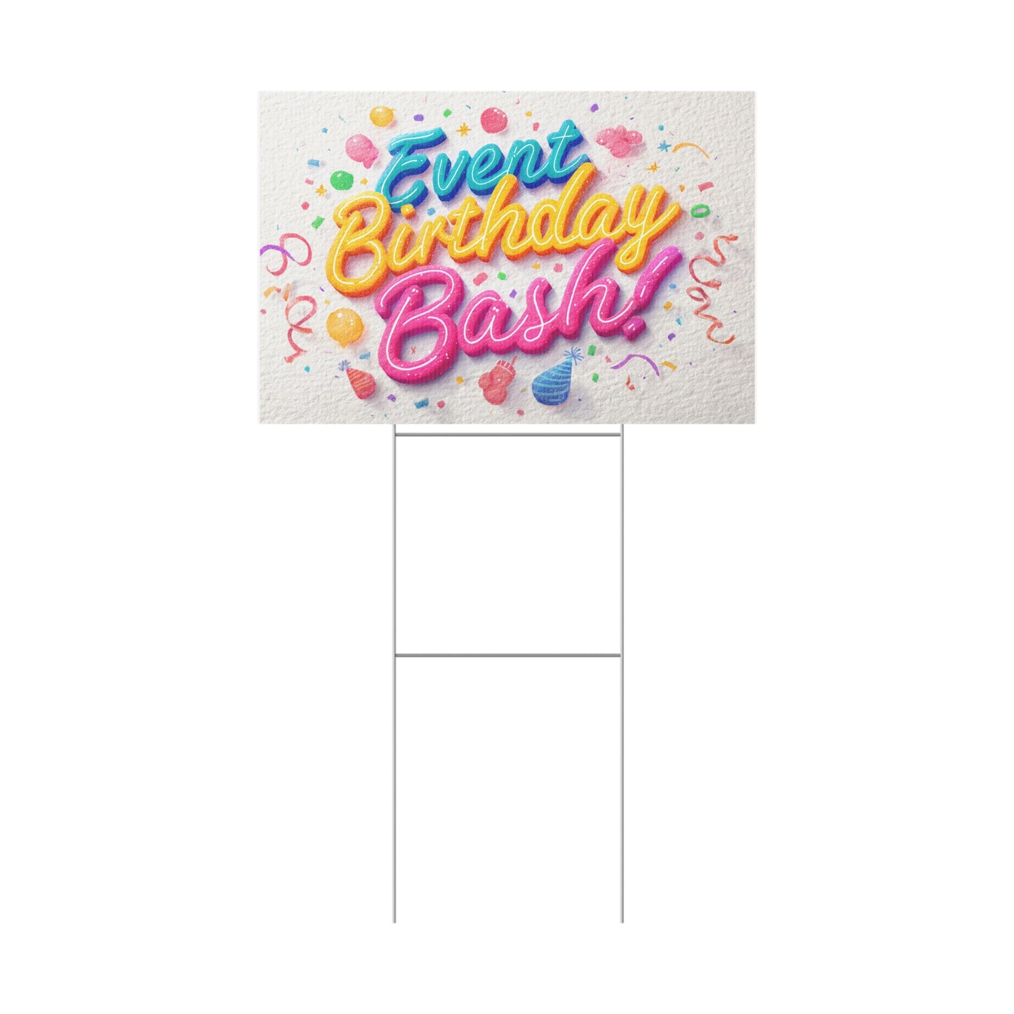 Birthday Party Plastic Yard Sign