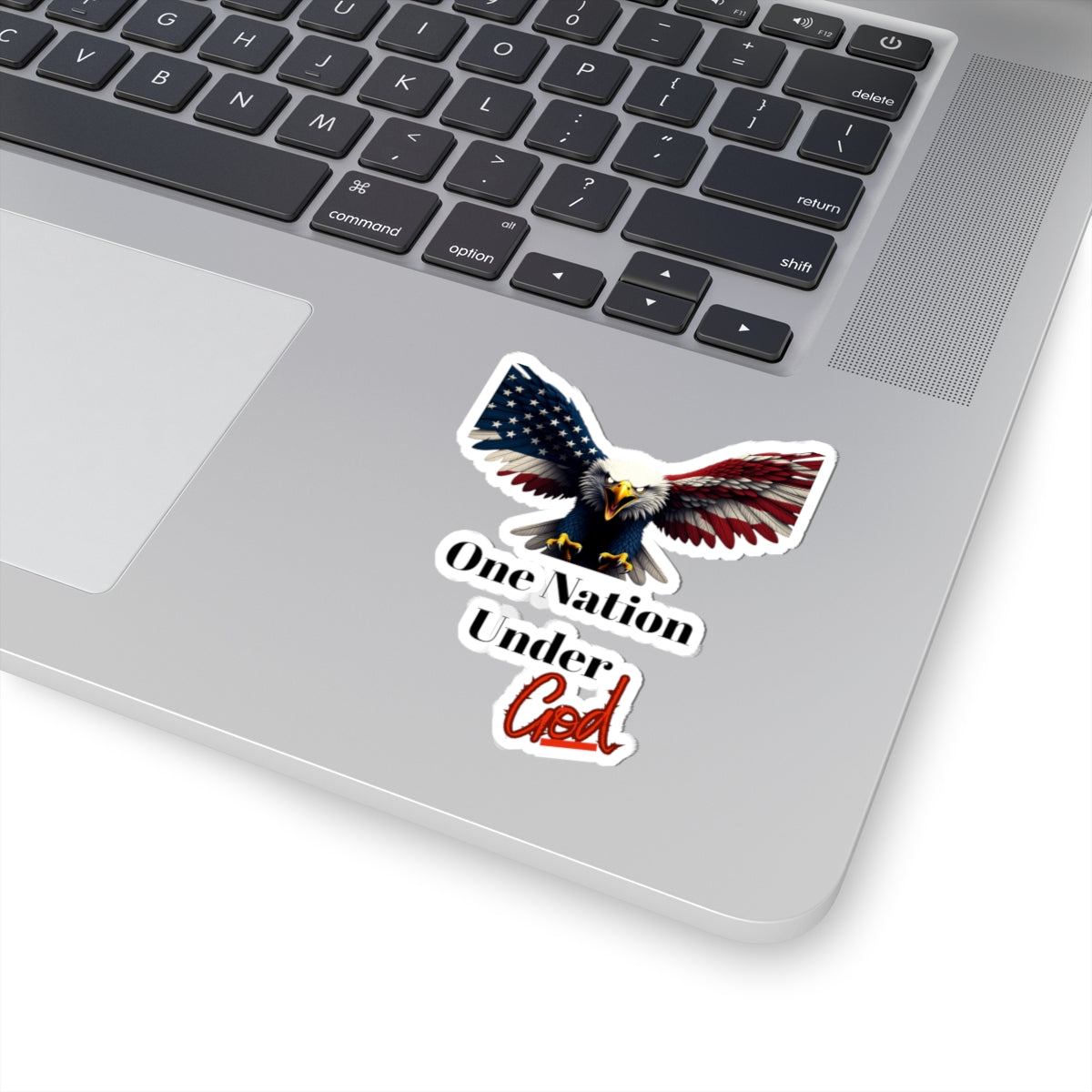One Nation Under God Patriotic Eagle on a Kiss-Cut Stickers