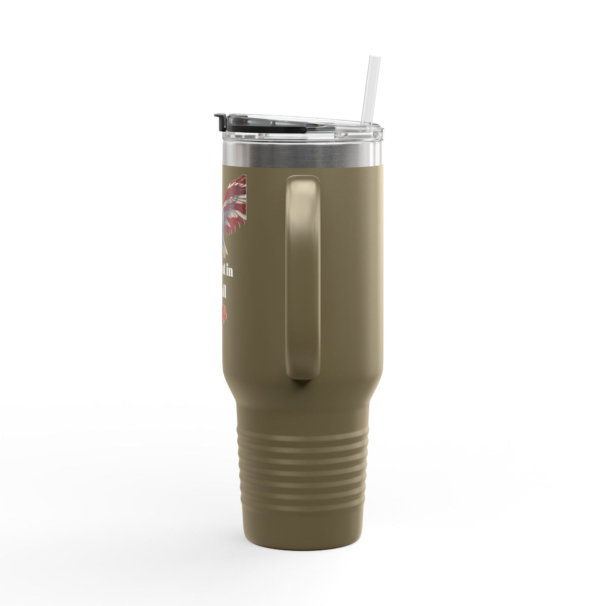 Try That In A Small Town Patriotic Eagle on a 40oz tumbler
