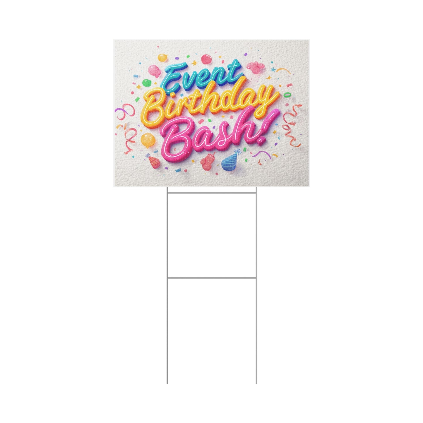 Birthday Party Plastic Yard Sign