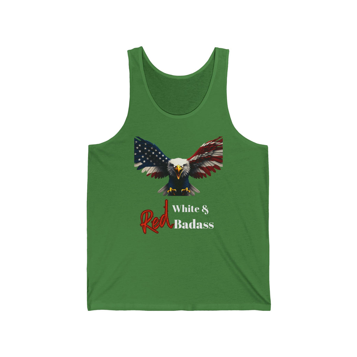 Red White & Badass Patriotic Eagle on a Premium Tank Top