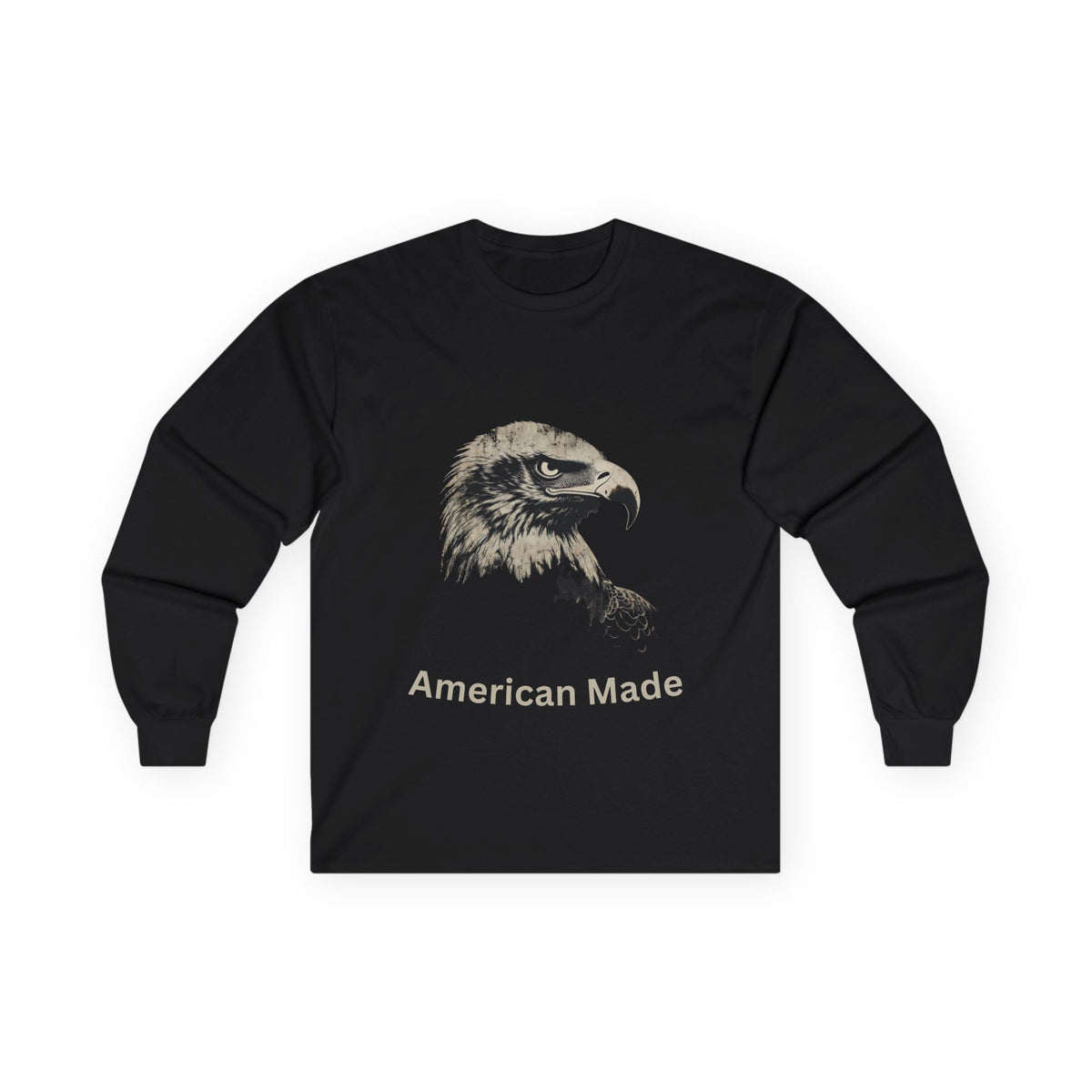 American Made text on a Long-Sleeve Tee