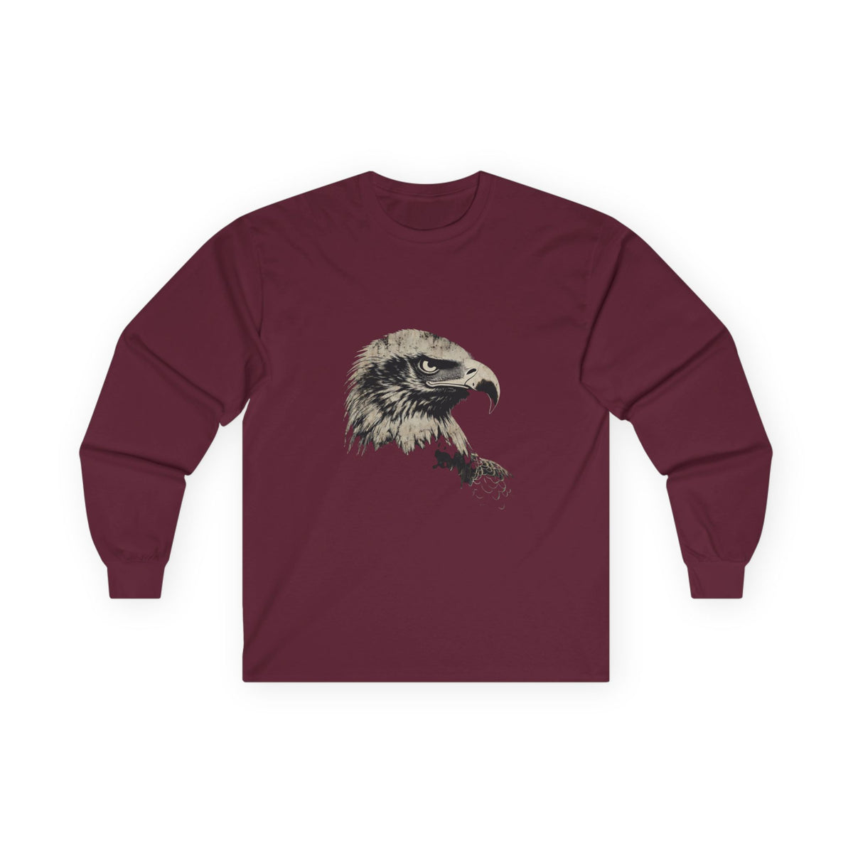 Heritage Eagle Head on a Long-Sleeve Tee