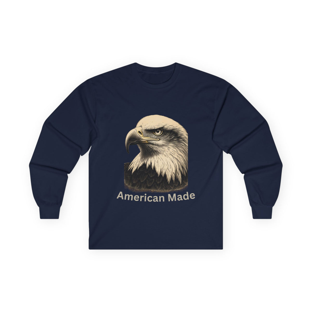 American Made text on a Long-Sleeve Tee