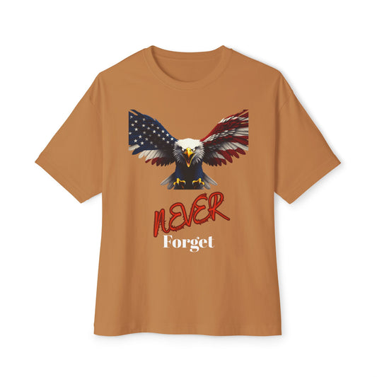 Never Forget Patriotic Eagle on a Premium Tee