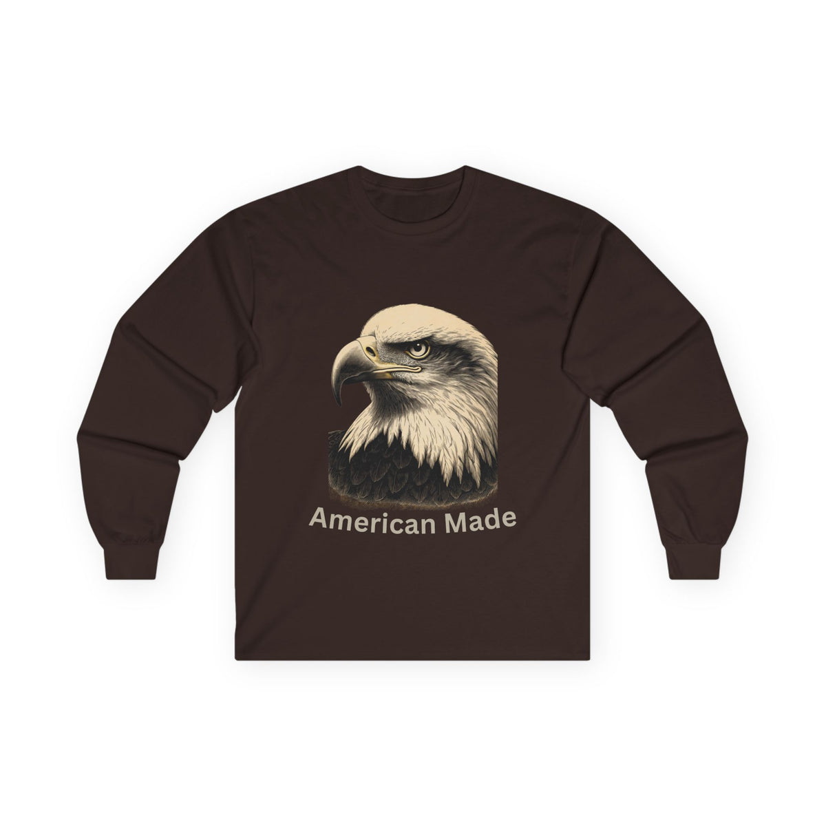 American Made text on a Long-Sleeve Tee