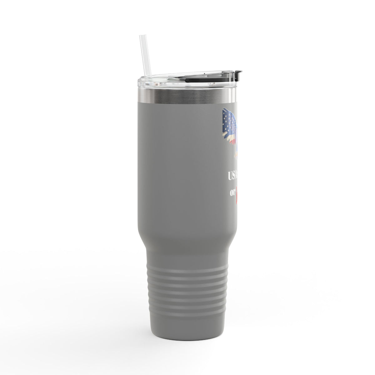 USA Love It Or Leave It Patriotic Eagle on a 40oz tumbler
