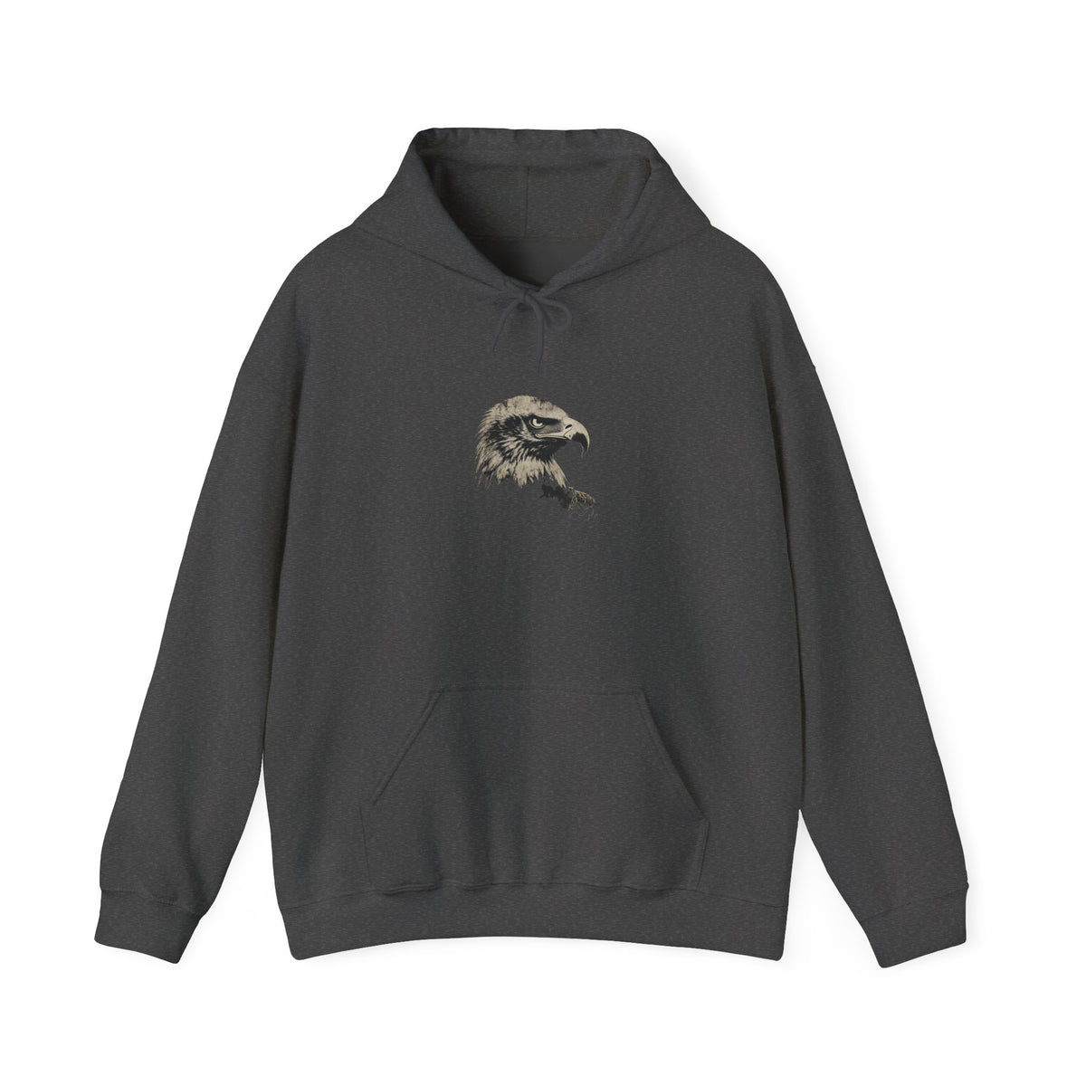Heritage Eagle Head text on a Pullover Hoodie
