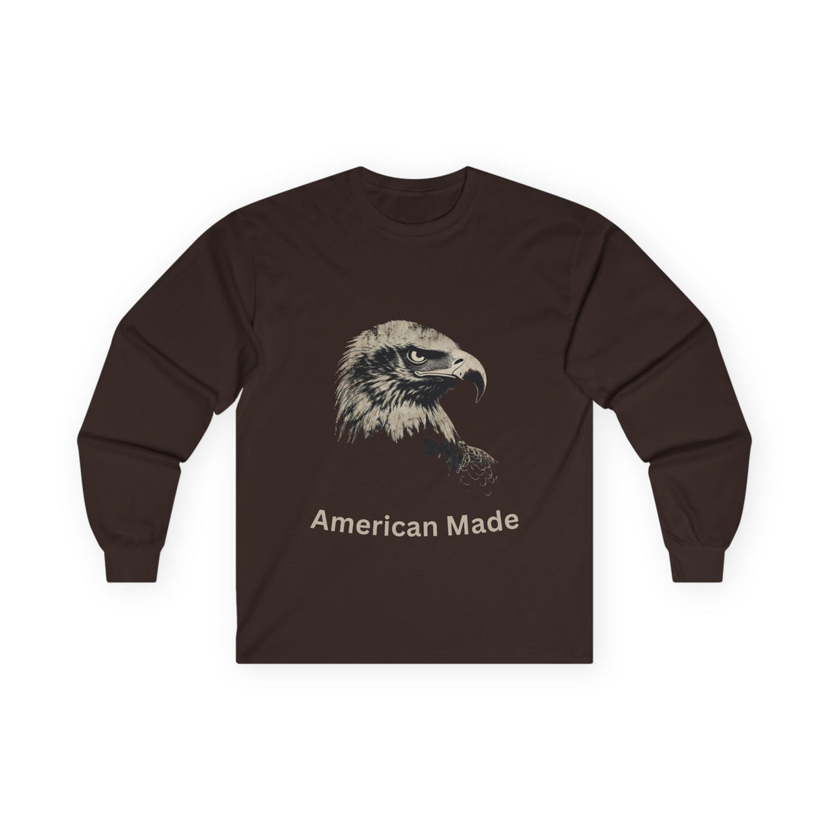 American Made text on a Long-Sleeve Tee
