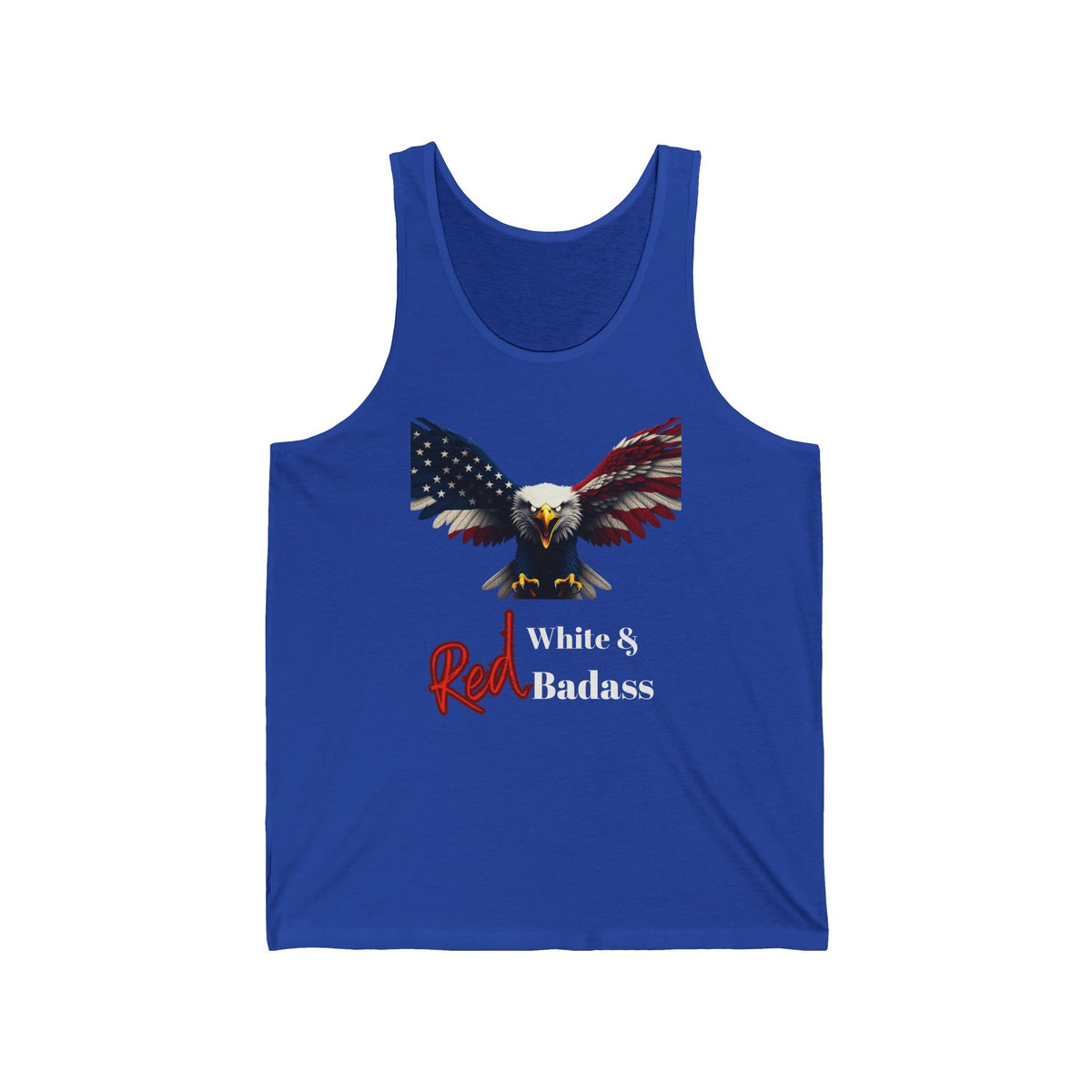 Red White & Badass Patriotic Eagle on a Premium Tank Top