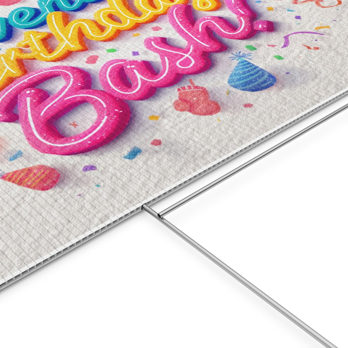 Birthday Party Plastic Yard Sign