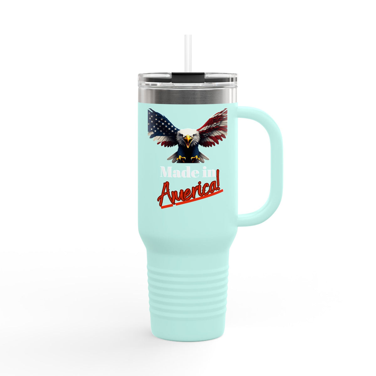 Made In America Patriotic Eagle on a 40oz tumbler