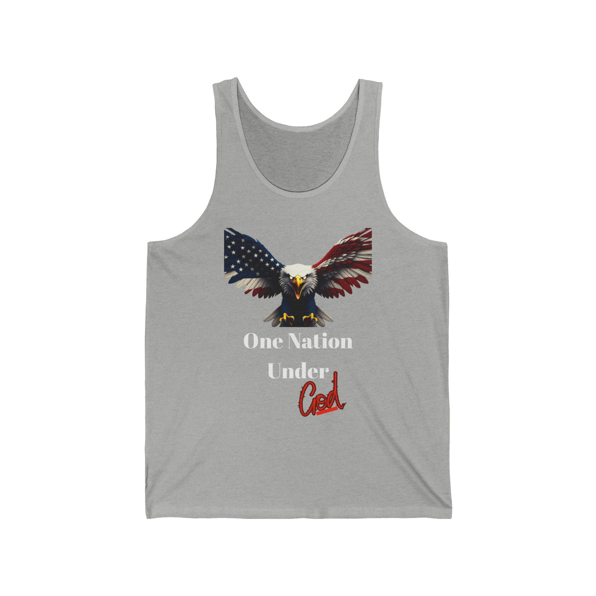 One Nation Under God Patriotic Eagle on a Premium Tank Top