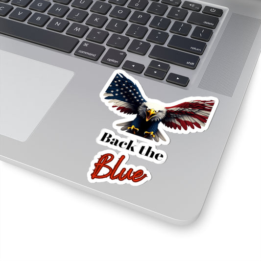 Back The Blue Patriotic Eagle on a Kiss-Cut Stickers