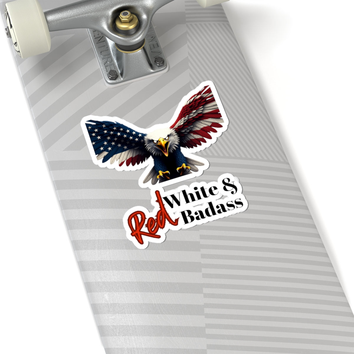 Red White & Badass Patriotic Eagle on a Kiss-Cut Stickers