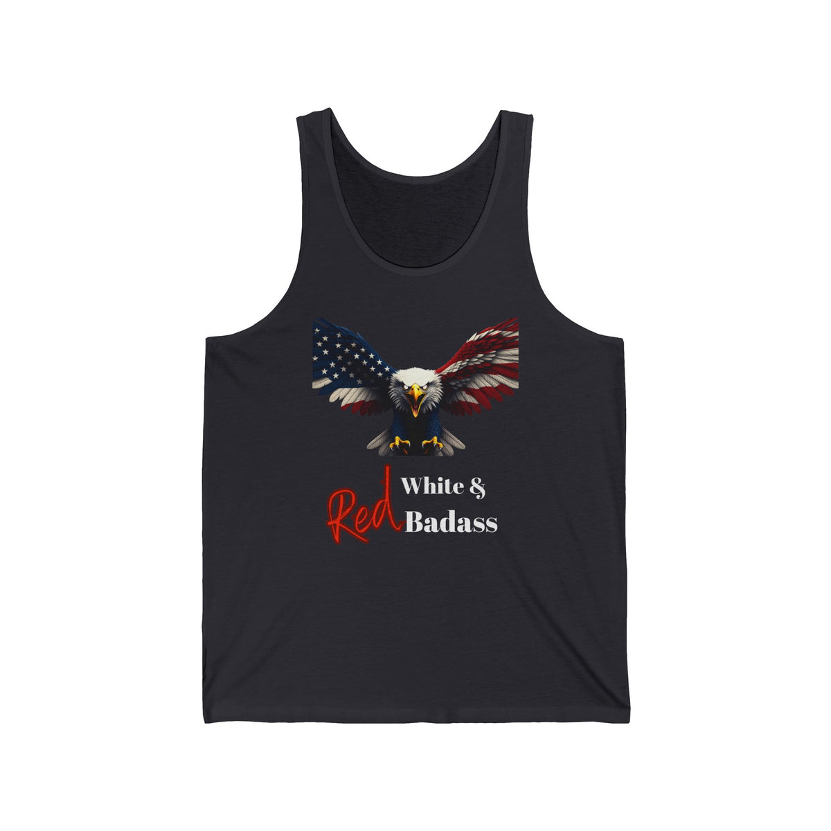 Red White & Badass Patriotic Eagle on a Premium Tank Top