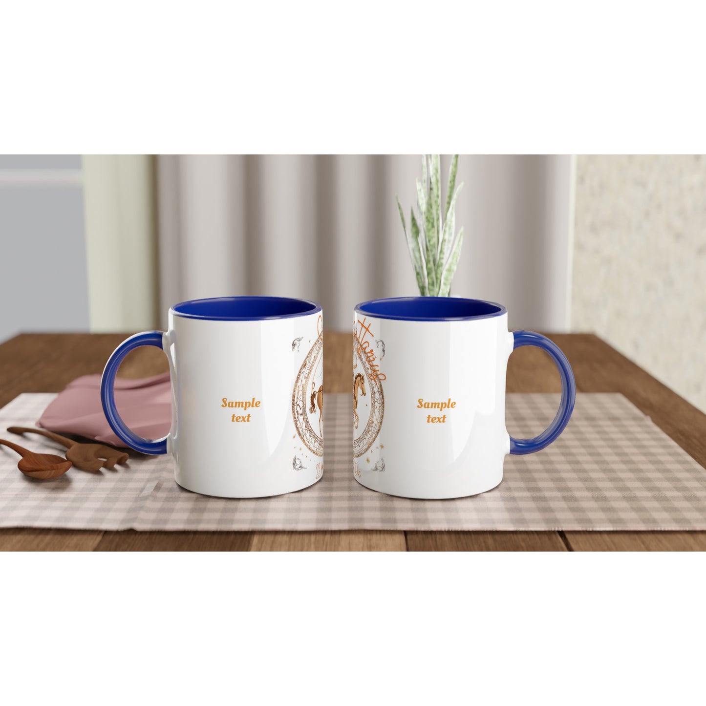 Sagittarius Horseman on an 11oz Ceramic Mug with Color Inside