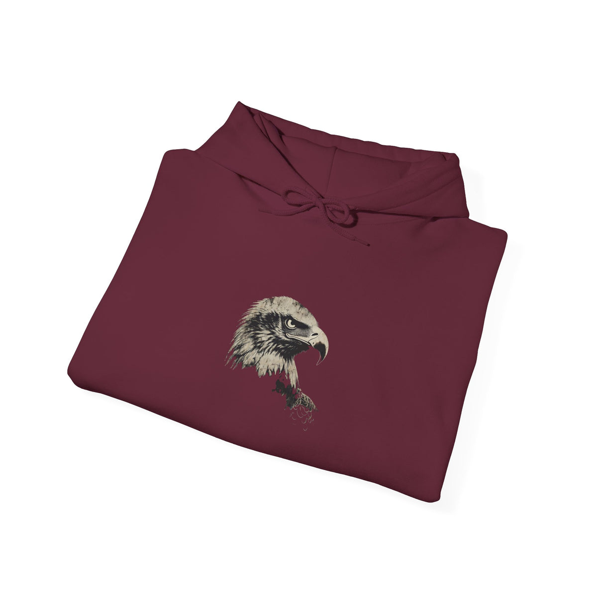 Heritage Eagle Head text on a Pullover Hoodie