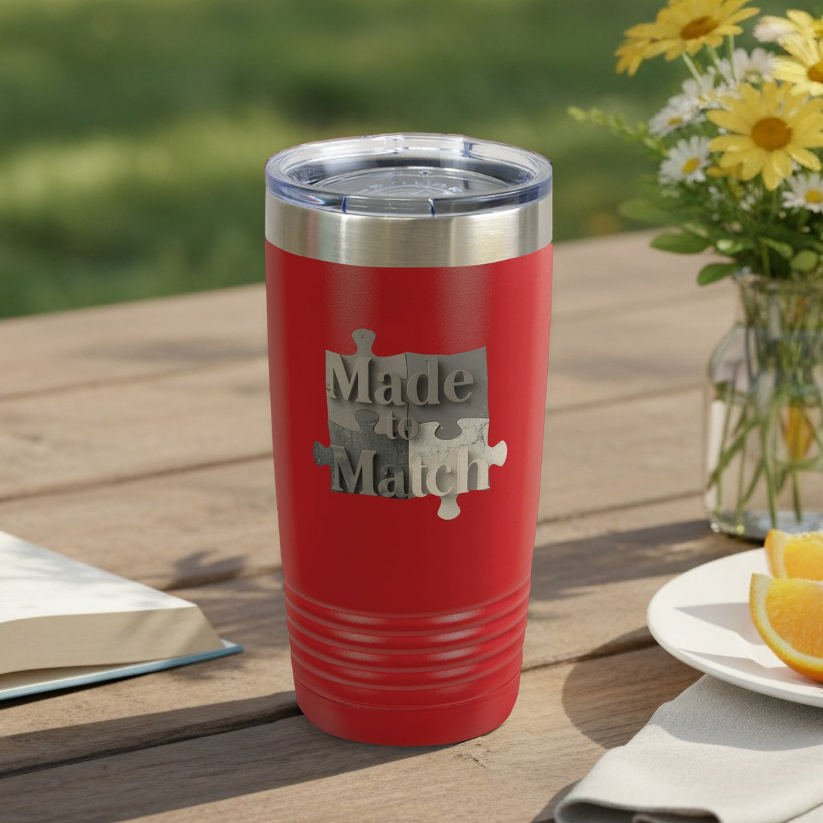 Made to Match Red Stainless Steel Tumbler