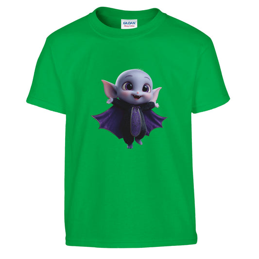 Charming Lil' Caped Vampire on a kids Heavyweight T-shirt