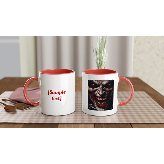 Vampire Snarl on an 11oz Ceramic Mug with Color Inside